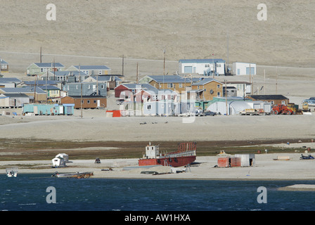 Inuit community of Resolute Bay Cornwallis Island Parry Channel at the Lancaster Sound Canada Stock Photo