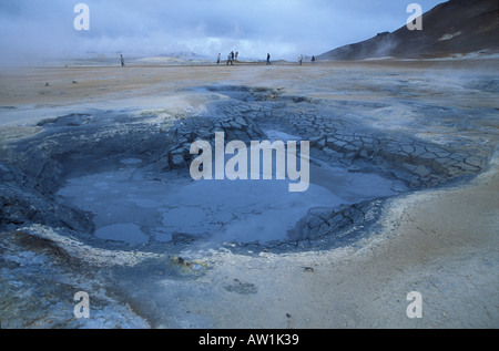 Boiling mud pool at Gunnuhver geothermal area Iceland Stock Photo - Alamy