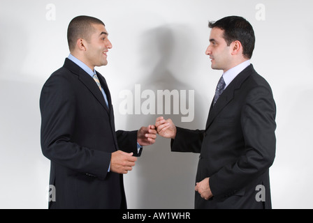 2 Two business men having a discussion Stock Photo
