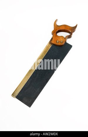 Vintage Saw on a white background Stock Photo