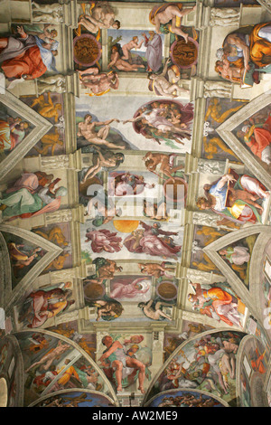 The Famous Ceiling Roof Of The Sistine Chapel Michelangelo