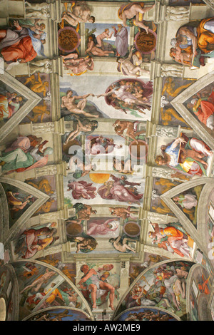 The Famous Ceiling Roof Of The Sistine Chapel Michelangelo Fresco