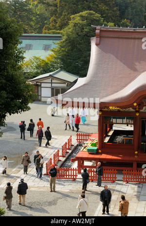 The Tsurugaoka Hachimangu Shrine, Kamakura JP Stock Photo