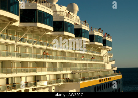 Cruise Ship Celebrity Cruise Lines Infinity stateroom balconies Stock Photo