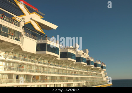 Cruise Ship Celebrity Cruise Lines Infinity passengers stateroom balconies Stock Photo