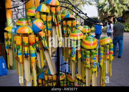 Colorful Windchimes Stock Photo