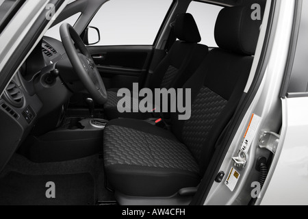 2008 Suzuki SX4 Crossover Touring in Silver - Front seats Stock Photo