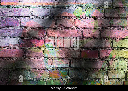 Coloured Brick Wall Stock Photo