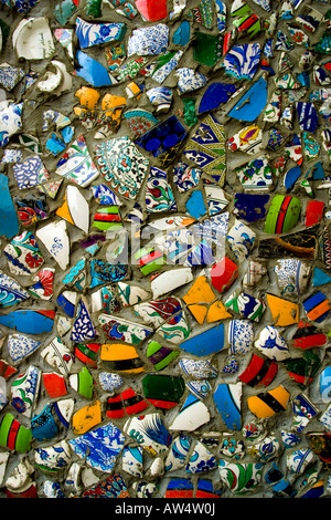 A detail from a mosaic pattern on a wall. Stock Photo