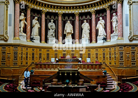 The Senat salle des seances Paris,France Stock Photo