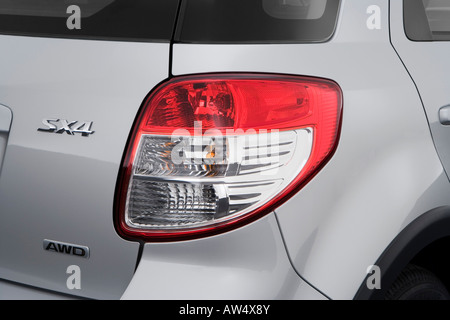 2008 Suzuki SX4 Crossover Touring in Silver - Tail light Stock Photo