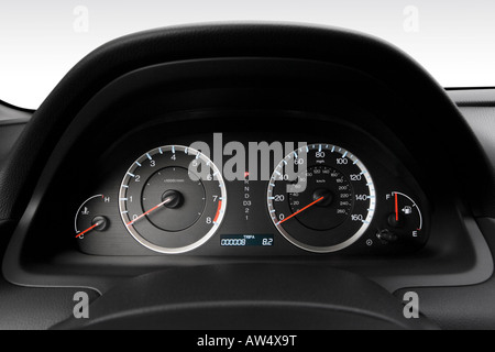 2008 Honda Accord LX-S in Silver - Speedometer/tachometer Stock Photo