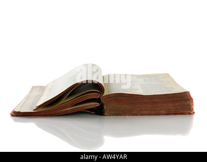 Old open book Stock Photo