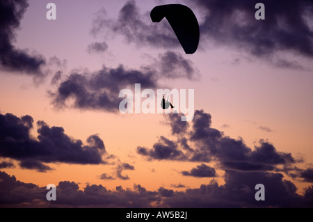 Para glider above Torrey Pines airport in La Jolla Stock Photo