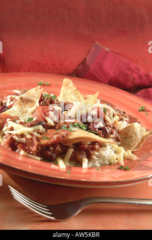 chilli nachos Stock Photo