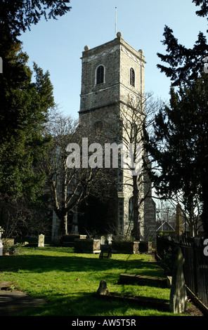View of St Mary the Virgin  Church and Churchyard   Ladywell, Lewisham, Stock Photo
