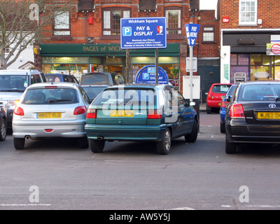 An example of bad or inconsiderate parking Stock Photo