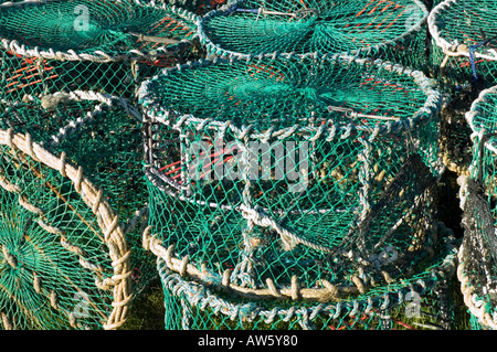Fishing pots on Poole Quay, Dorset Stock Photo