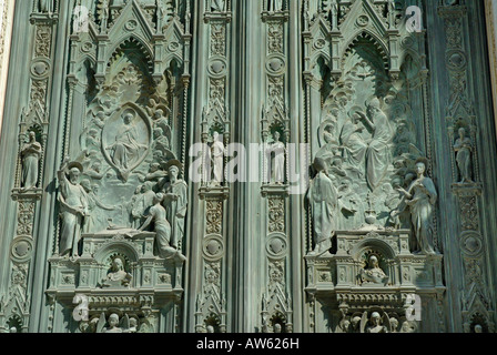 Detail of the door of the Duomo of Florence, Tuscany Italy Stock Photo