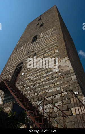 Tower in Montecatini Val di Cecina, Tuscany, Italy Stock Photo