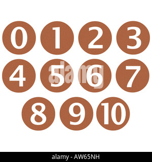 Wooden framed numbers Stock Photo