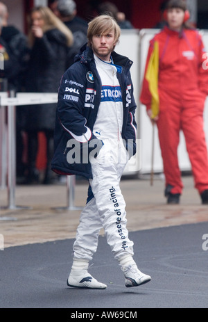 Nick Heidfeld GER from the Sauber BMW Team during Formula 1 testing sessions on the Circuit de Catalunya Stock Photo