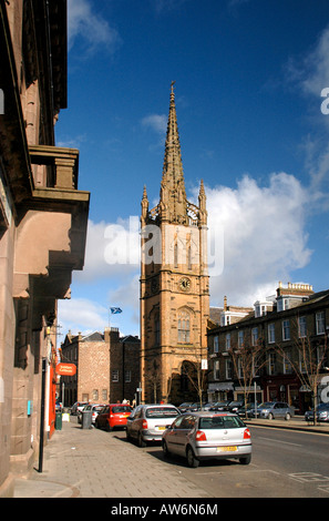 Montrose old church (Old and St Andrew's Church)  situated on the high street of the town and looking north. Stock Photo
