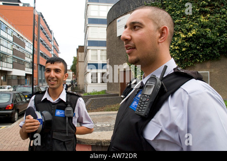 Community support officers in Whitechapel Tower Hamlets East London Stock Photo