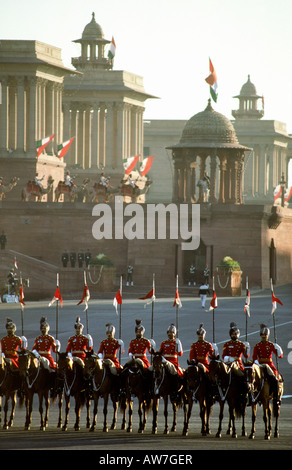 India New Delhi Vijay Chowk beating the retreat ceremonial Stock Photo