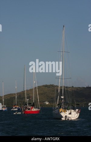 sailboats harbor culebra puerto rico Stock Photo