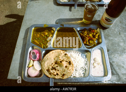 Typical indian food - thali rajasthani Stock Photo - Alamy