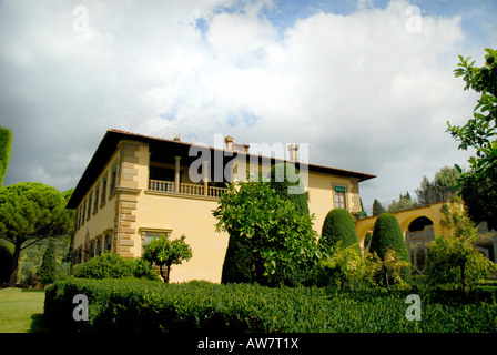 Gardens of the Villa Gamberaia at Settignano Tuscany Italy Stock Photo