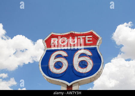 Route 66 sign near Albuquerque New Mexico USA Stock Photo