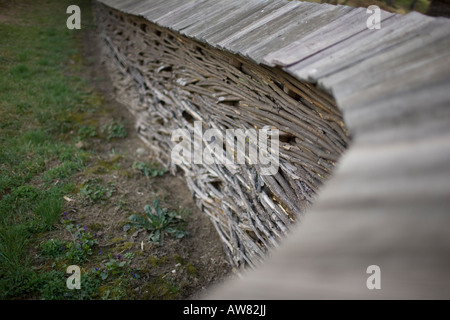 regional specific country fence made from interlacing branches Stock Photo