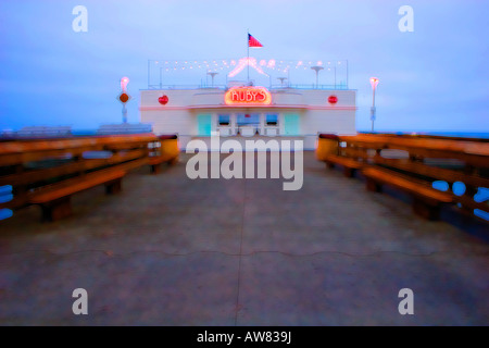 Ruby's Diner at the end of the Newport Pier Balboa California Stock Photo