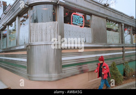 Diner on the Corner Stock Photo