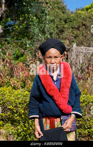 Iu Mien also called Yao hill tribe woman in northern Thailand Stock Photo