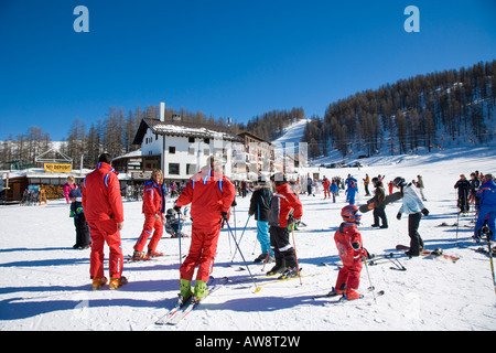 Sportinia Via Lattea Sauze d Oulx Piemonte Italy Stock Photo