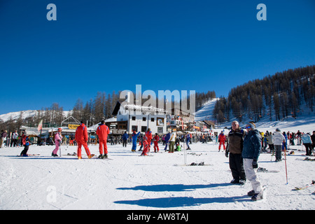 Sportinia Via Lattea Sauze d Oulx Piemonte Italy Stock Photo