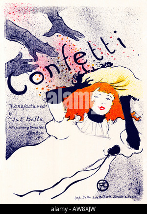 Henri de Toulouse-Lautrec, Confetti, poster 1894 Stock Photo
