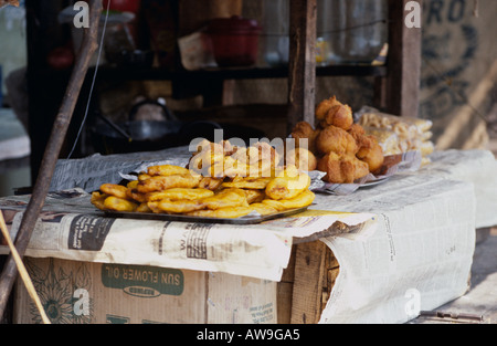 Street food at a local market, Kerala, India Stock Photo