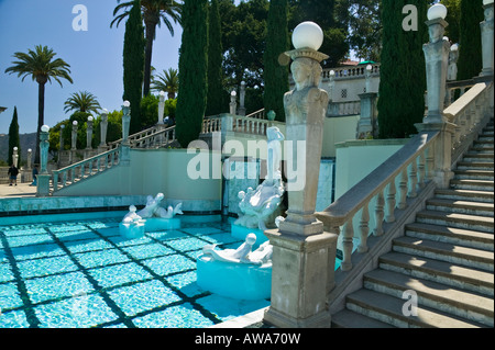 Outdoor pool Hurst Castle, San Simeon, California, USA Stock Photo