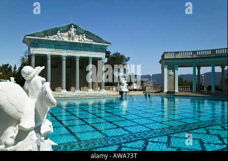 Outdoor pool Hurst Castle, San Simeon, California, USA Stock Photo