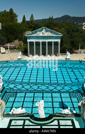 Outdoor pool Hurst Castle, San Simeon, California, USA Stock Photo