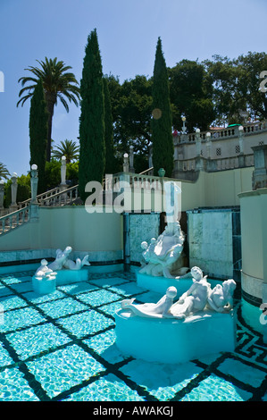 Outdoor pool Hurst Castle, San Simeon, California, USA Stock Photo