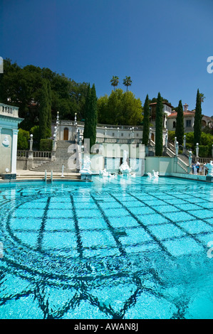 Outdoor pool Hurst Castle, San Simeon, California, USA Stock Photo