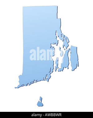 Rhode island map Stock Photo - Alamy