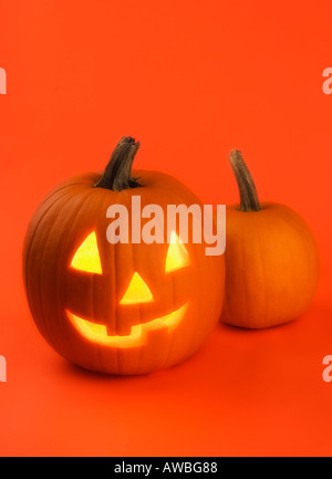 Still life of a jack o lantern Stock Photo