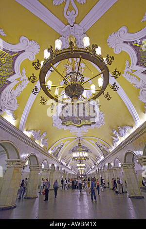 Russia, Moscow, Komsomolskaya Underground Metro Station Stock Photo