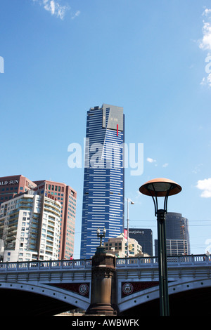 Eureka Tower and princess bridge in Melbourne Australia. Stock Photo